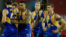 The West Coast Eagles, including star recruit Tim Kelly (L), have been a rabble so far this season.
