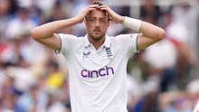 England paceman Ollie Robinson cut a frustrated figure on day one of the Lord's Test