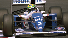 Ayrton Senna in action for Williams in 1994.