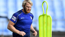 Aiden Tolman at Bulldogs training.