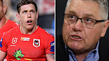 Cameron McInnes and Ray Hadley have clashed over the Dragons' form issues