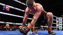 Jeff Horn after being dropped by Michael Zerafa.