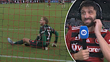 Brandon Borrello was frustrated with the apparent time-wasting tactics of Brisbane Roar. 