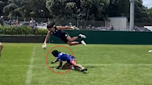 IShowSpeed is fooled by Dallin Watene-Zelezniak. 