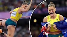 Nina Kennedy won gold in the women's pole vault final in Paris.