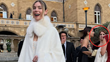 Princess Eugenie was spotted in the background of a society wedding in Pamermo, Italy, in April 2026.