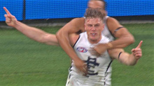 Jack Newnes kicks the game-winner