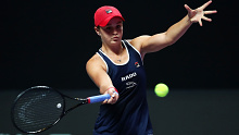 Ashleigh Barty during her win over Belinda Bencic at the WTA Finals.