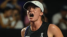 Iga Swiatek pictured during the 2023 WTA Finals