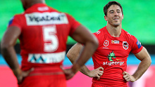 Dragons halfback Ben Hunt during Saturday's loss to the Warriors.