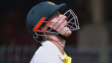 Australian all-rounder Cameron Green walks from the middle after losing his wicket during day two of the third Test against Pakistan.