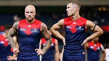 Demons skipper Nathan Jones trudges off the MCG after his side slipped to 1-4 on the season