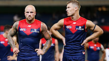 Demons skipper Nathan Jones trudges off the MCG after his side slipped to 1-4 on the season