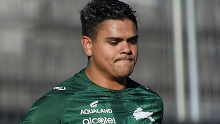 Latrell Mitchell of the Rabbitohs during a training session at Redfern Oval in Sydney.