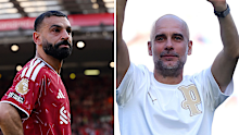 Mohamed Salah and Pep Guardiola.