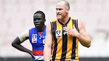 The four-time Hawks premiership star stunned observers with his gesture