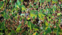 Raiders fans show their support before the 2019 NRL Grand Final