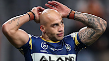 Eels winger Blake Ferguson during his side's win over Wests Tigers.