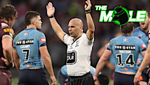 Referee Ashley Klein was criticised for a Queensland-favoured penalty count.