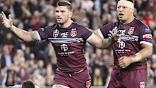 Matt Gillett (L) is in doubt for the Origin decider.