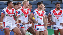 The Dragons during the Round 5 NRL match