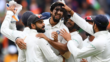 Indian paceman Ishant Sharma celebrates a Test wicket on the last Australian tour.
