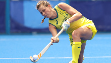 Hockeyroos defender Madison Fitzpatrick in action during Australia's 2-0 win over Argentina.