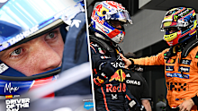 DOTD thumbnail with Max Verstappen and Oscar Piastri.