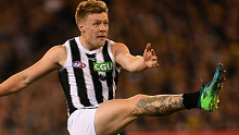 De Goey was a vital figure in the Pies' turnaround in 2018 as he kicked 48 goals in 21 games