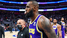 LeBron James #6 of the Los Angeles Lakers 
