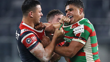 Latrell Mitchell Scraps with his former Roosters teammates 
