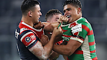 Latrell Mitchell Scraps with his former Roosters teammates 