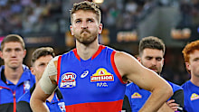 Marcus Bontempelli looks dejected after losing the AFL grand final