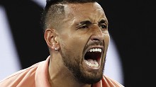 Nick Kyrgios during his round one Australian Open match.
