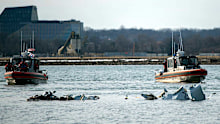 The plane crashed in waist-deep water in the Potomac River.