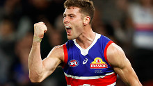 Josh Dunkley celebrates a goal