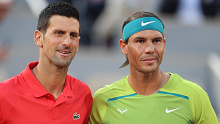 Novak Djokovic (left) and Rafael Nadal.