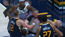 Ingles was thrown out for pushing referee Ed Malloy out of the way during the scuffle between Turner and Gobert