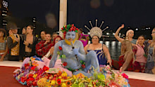 A scene from the Paris 2024 opening ceremony that critics claimed resembled Leonardo da Vinci's The Last Supper.
