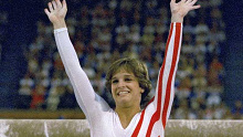 Mary Lou Retton during the 1984 Olympic Games.