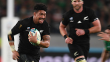 Ardie Savea playing for the All Blacks during last year's Rugby World Cup.