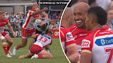 Felise Kaufusi was left bemused after he was penalised for a high shot on Samuel Stonestreet.