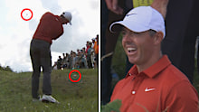 Rory McIlroy was baffled when he appeared to hit two balls at the same time during the third round of the Open Championship.