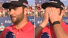 Jon Rahm reacts to achieving rare record