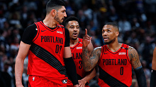 With Damian Lillard (right) having an off-night, Kanter was outstanding for the Blazers in the Game 2 win