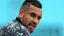 Nick Kyrgios on court one during day four of the Fever-Tree Championship at the Queen's Club