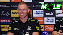 Peter Wallace fronts media after being unveiled as the Penrith Panthers' next head coach.