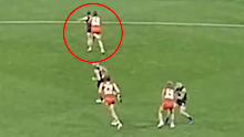 Toby Greene's kick to Dane Rampe's groin.