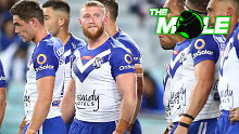 Bulldogs player Luke Thompson could be headed back to England. Mole graphic.