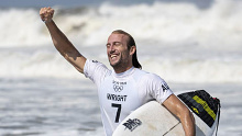 Owen Wright after winning bronze in the men's open surfing event at the Tokyo 2020 Olympic Games 